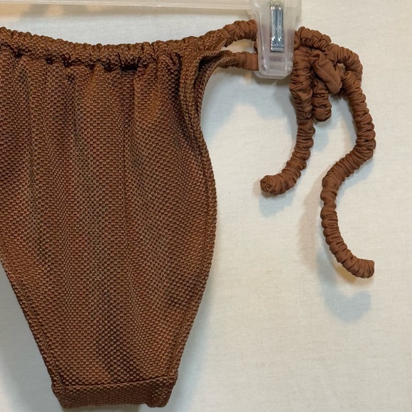 AA-549 Aerie NWT Cheekiest Side Tie Brown Summer Swim Bikini Bottoms Size S - Picture 6 of 12